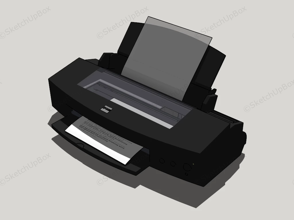 Epson Small Printer sketchup model preview - SketchupBox