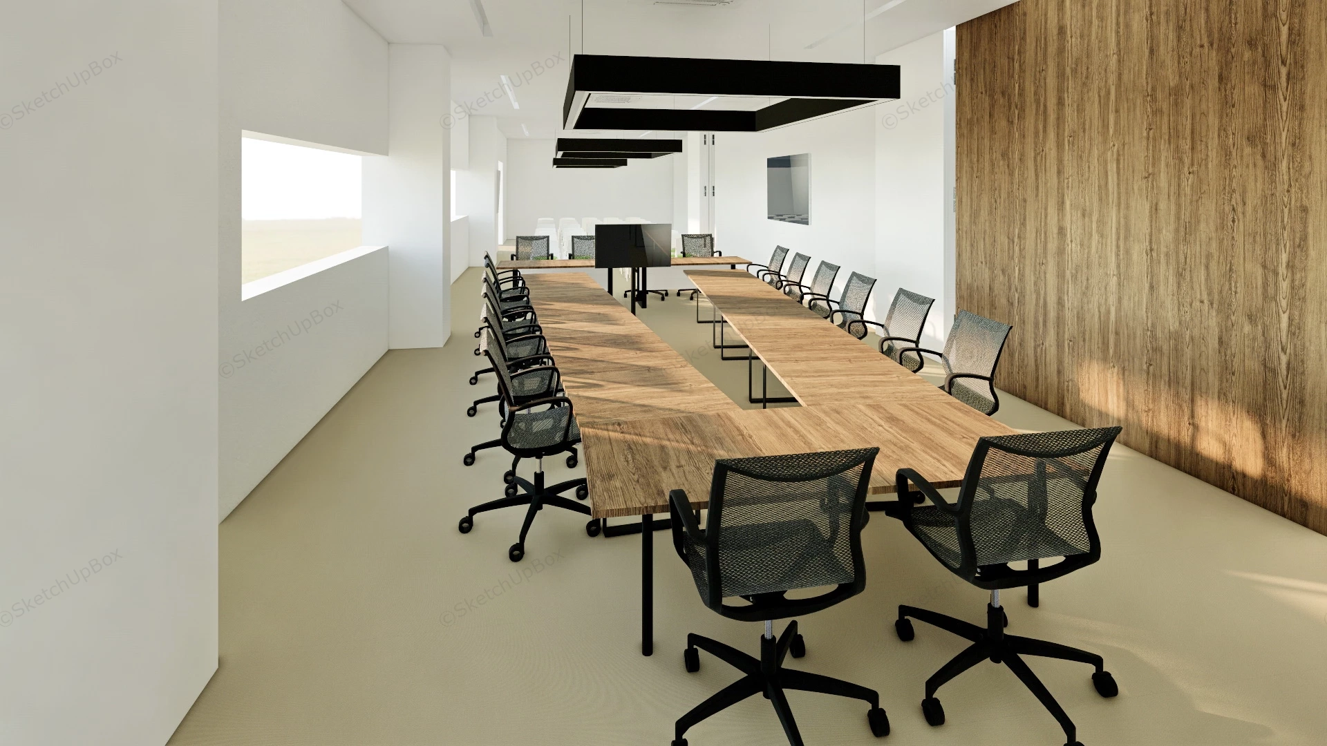 Conference & Training Room sketchup model preview - SketchupBox