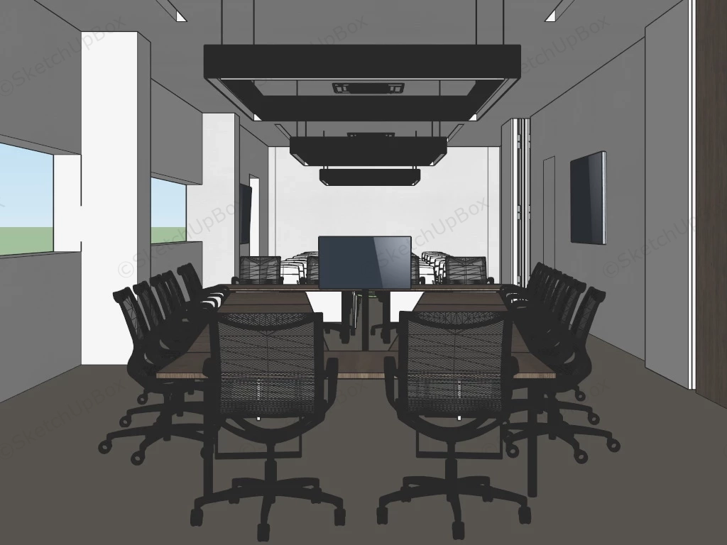 Conference & Training Room sketchup model preview - SketchupBox