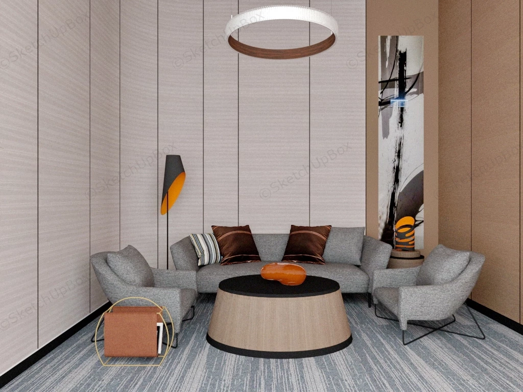 Small Office Reception Area sketchup model preview - SketchupBox