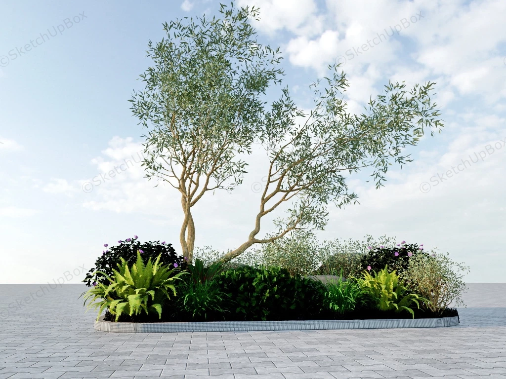 Ornamental Plant Garden Bed sketchup model preview - SketchupBox