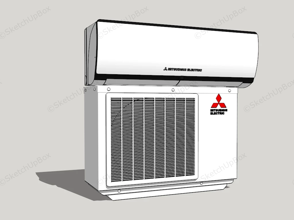 Mitsubishi Air Conditioner sketchup model preview - SketchupBox