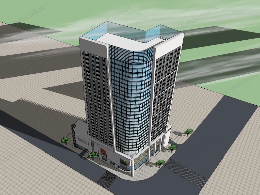 Office & Retail Complex sketchup model preview - SketchupBox