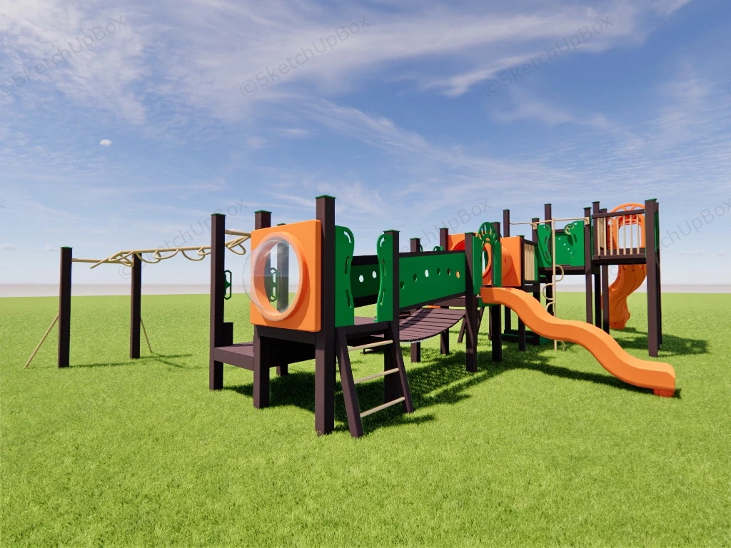 Jungle Gym Toddler Playset sketchup model preview - SketchupBox