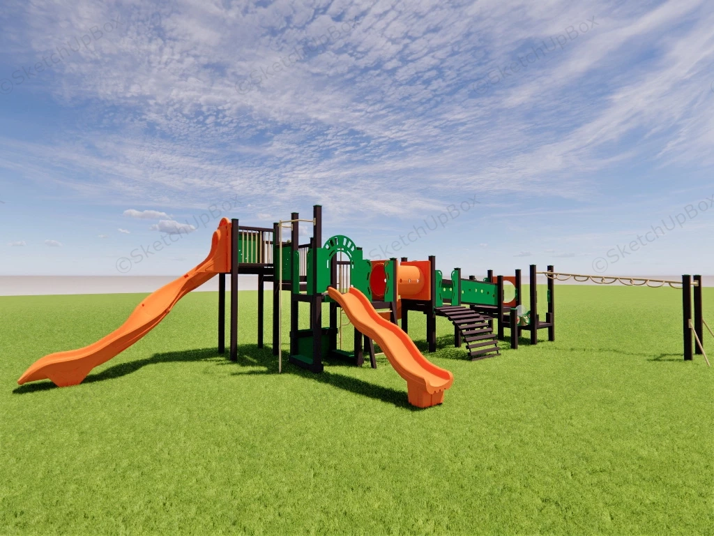 Jungle Gym Toddler Playset sketchup model preview - SketchupBox