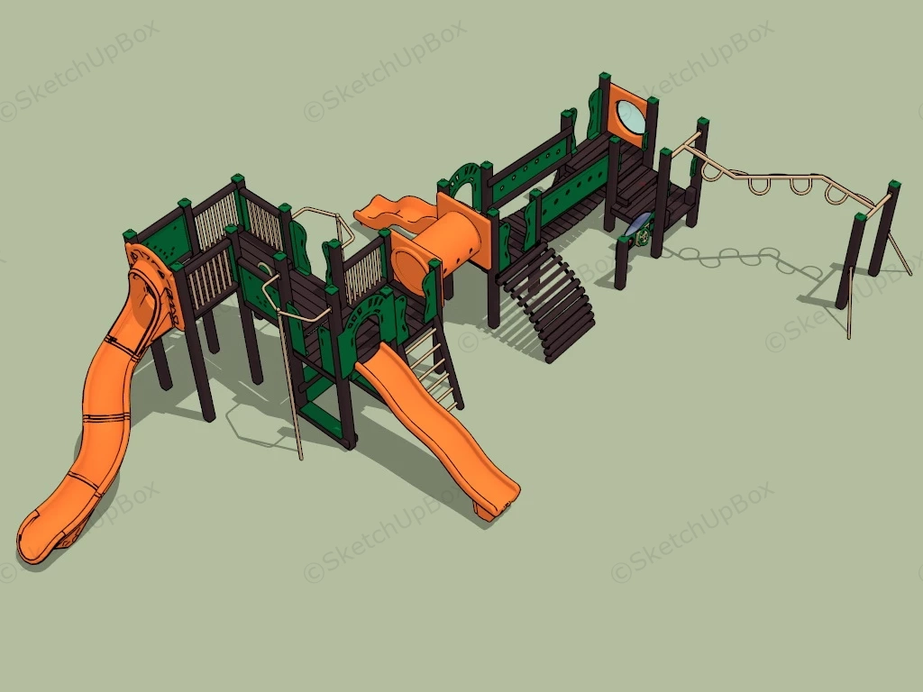 Jungle Gym Toddler Playset sketchup model preview - SketchupBox