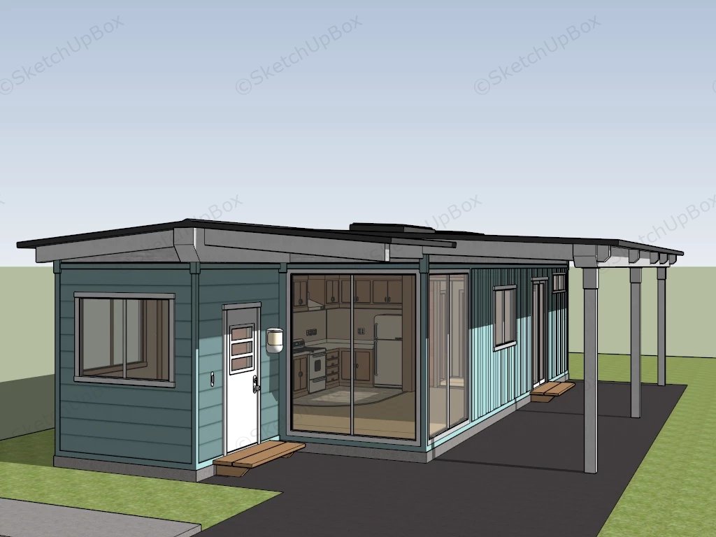 Small Hut Cabin sketchup model preview - SketchupBox