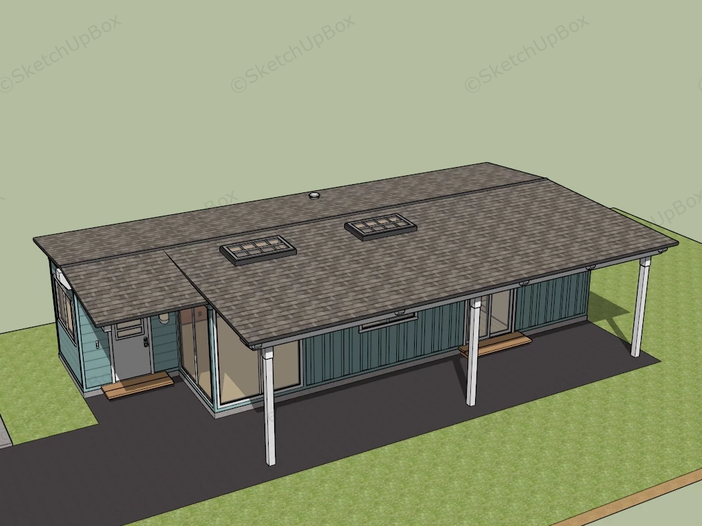 Small Hut Cabin sketchup model preview - SketchupBox