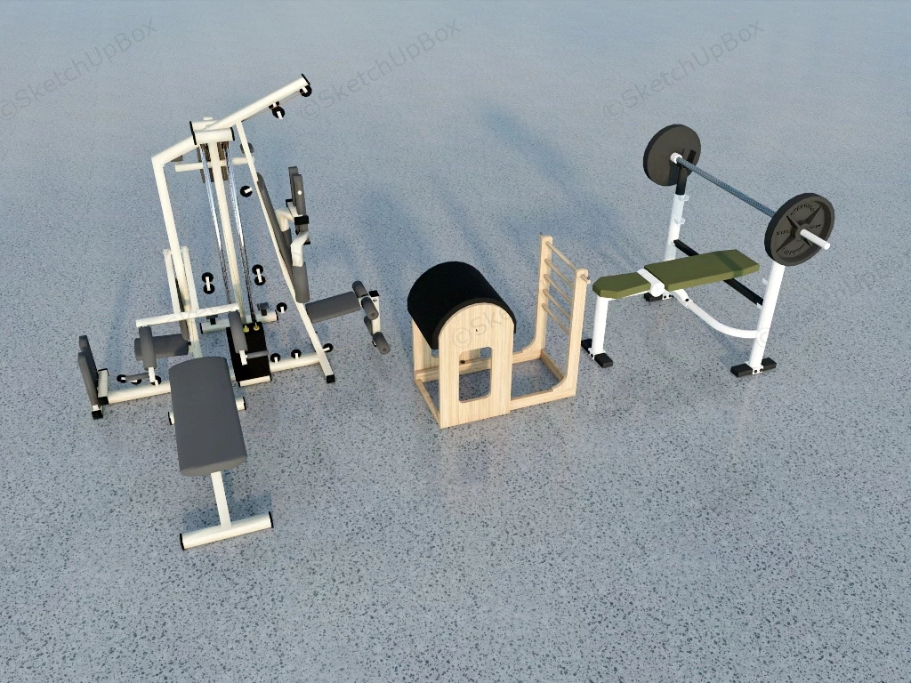 Weight Training Equipment sketchup model preview - SketchupBox