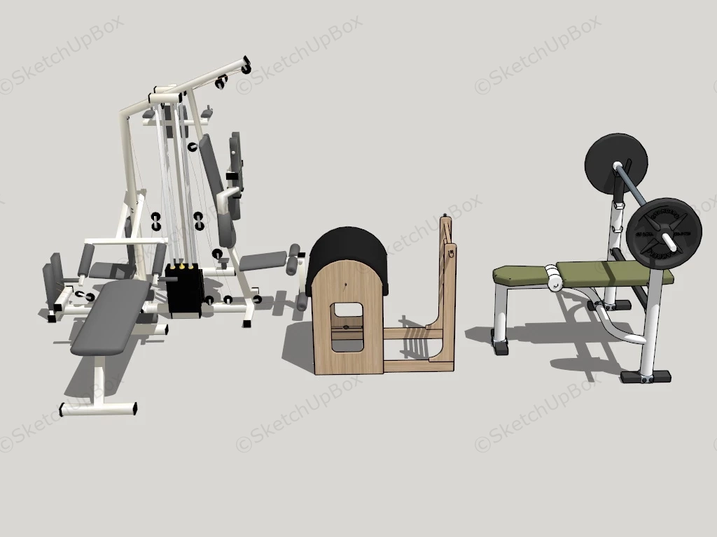 Weight Training Equipment sketchup model preview - SketchupBox