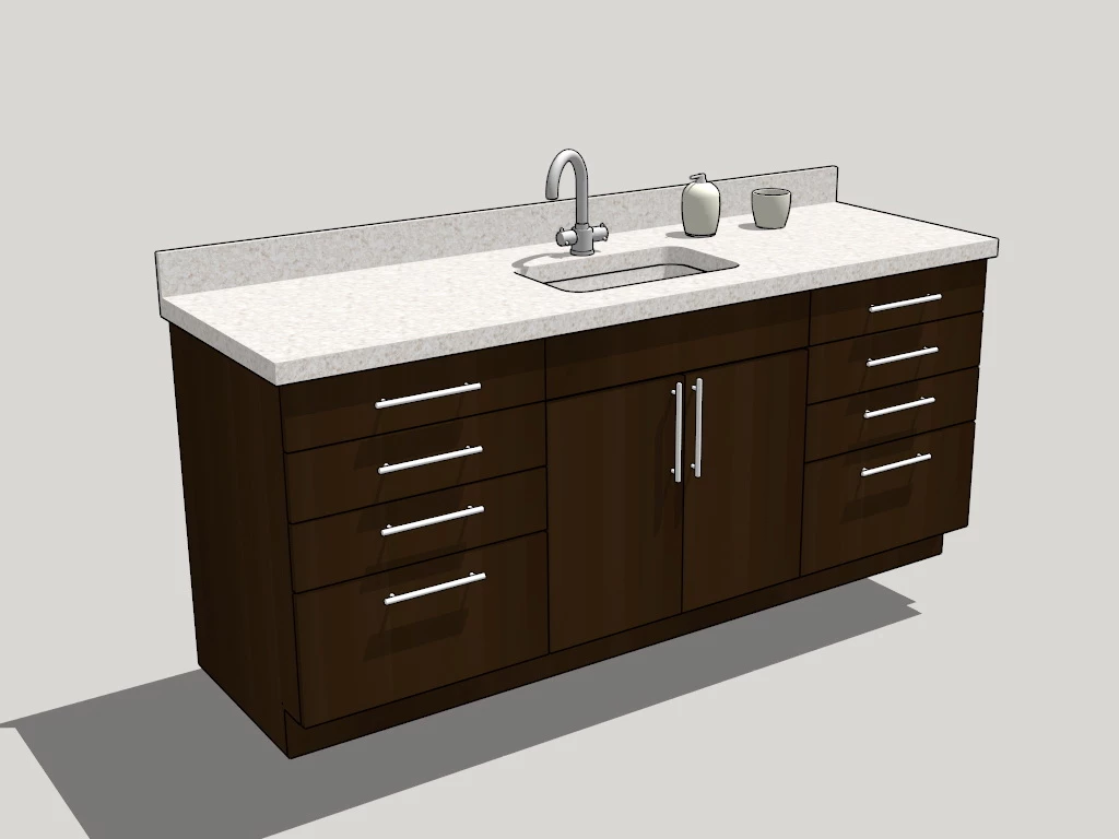 Bathroom Vanity Cabient sketchup model preview - SketchupBox