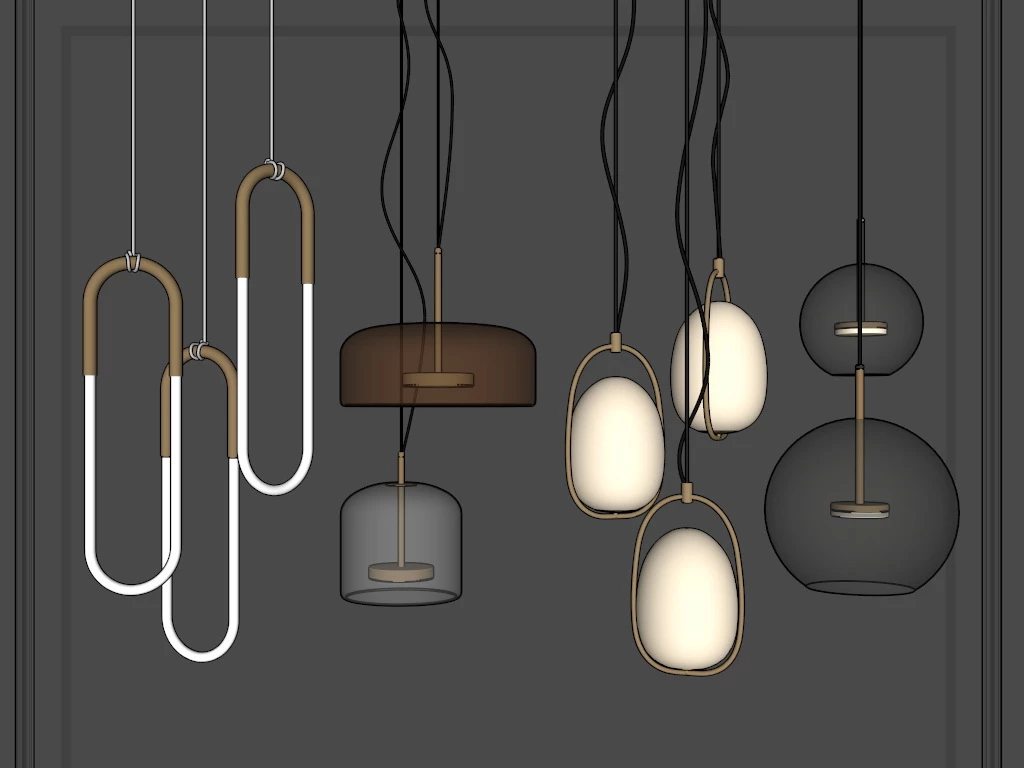 Modern Pendant Lights sketchup model preview - SketchupBox