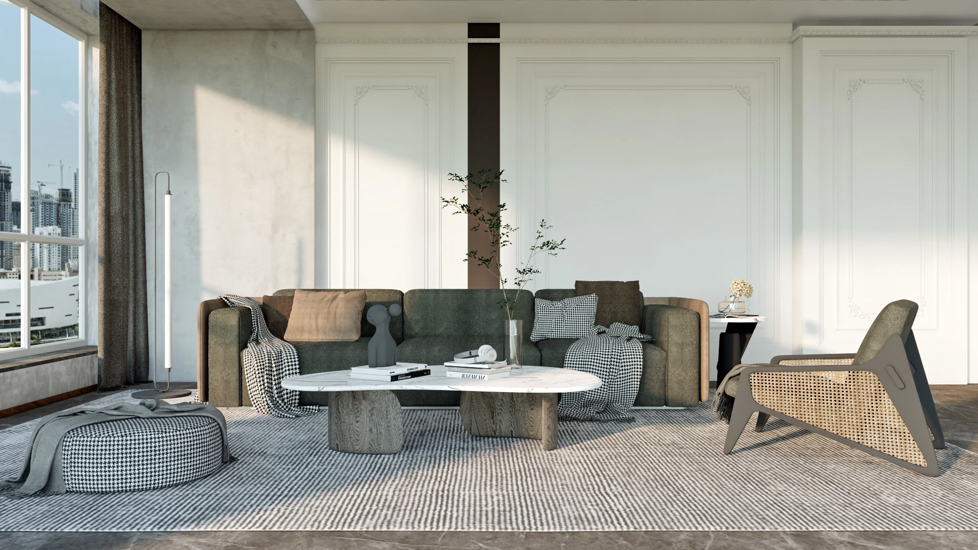 Wabi Sabi Living Room Ideas sketchup model preview - SketchupBox