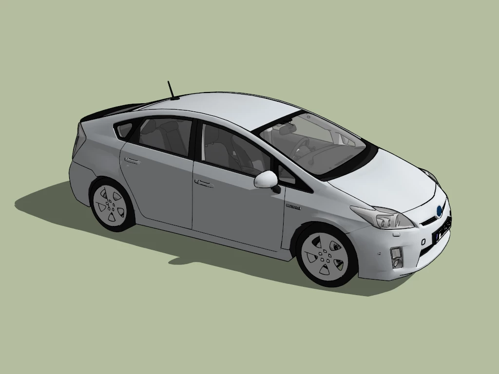Toyota Prius XW30 sketchup model preview - SketchupBox