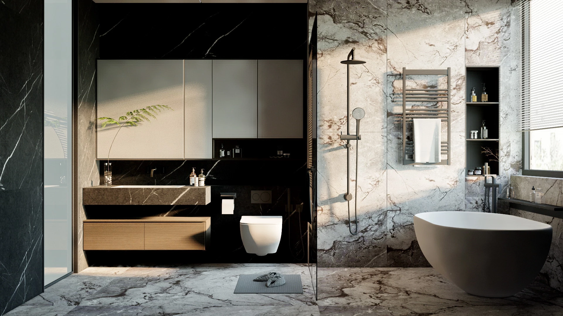 Modern Home Bathroom sketchup model preview - SketchupBox