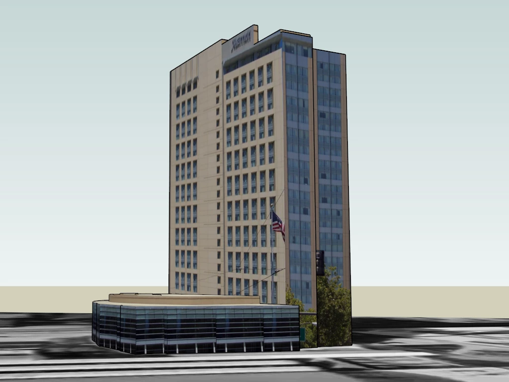 Marriott Grand Hotel sketchup model preview - SketchupBox