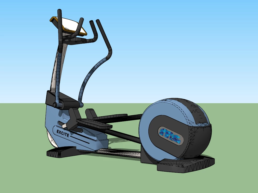 Elliptical Exercise Machine sketchup model preview - SketchupBox