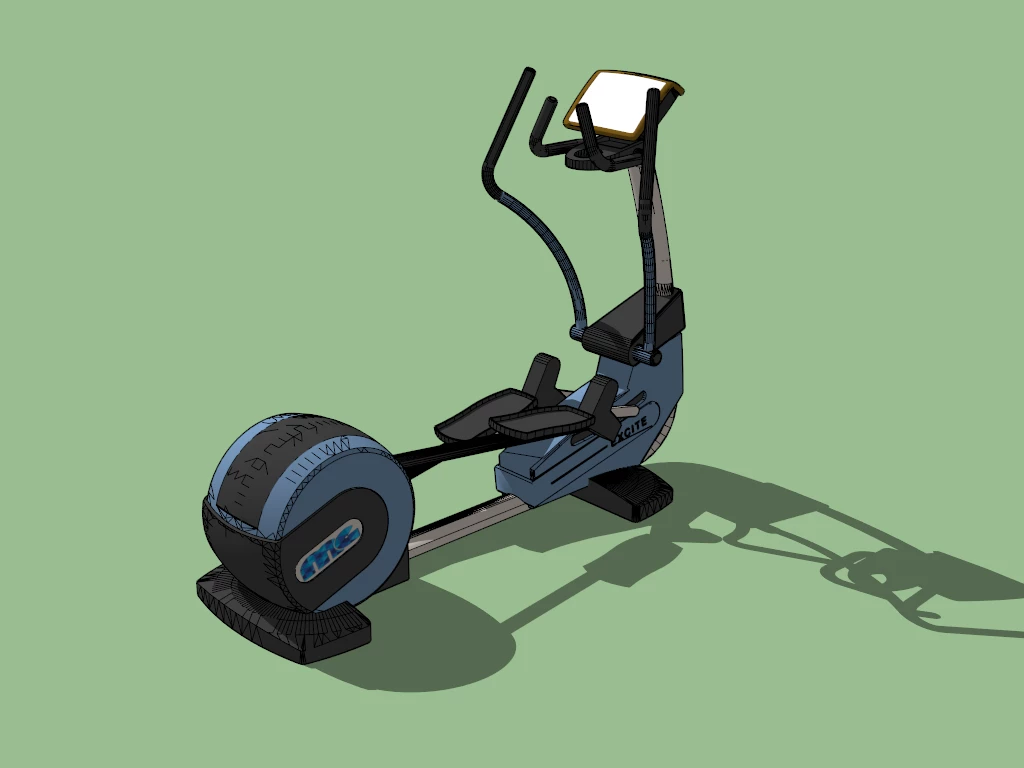 Elliptical Exercise Machine sketchup model preview - SketchupBox