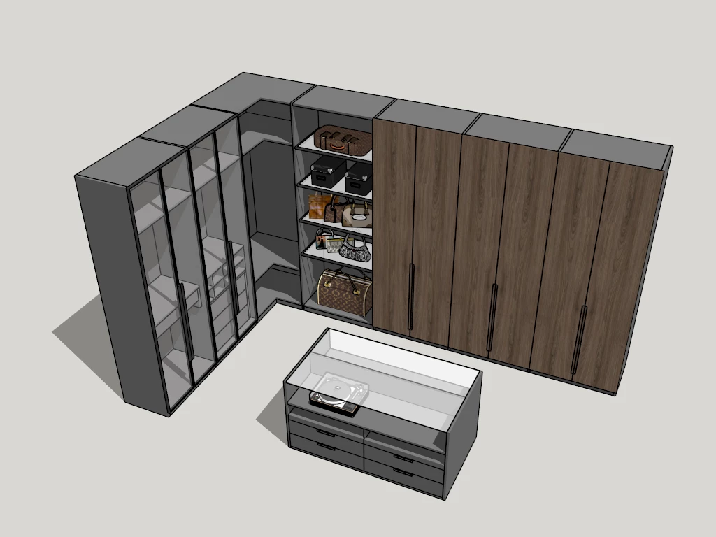 Dressing Room Closet Design sketchup model preview - SketchupBox