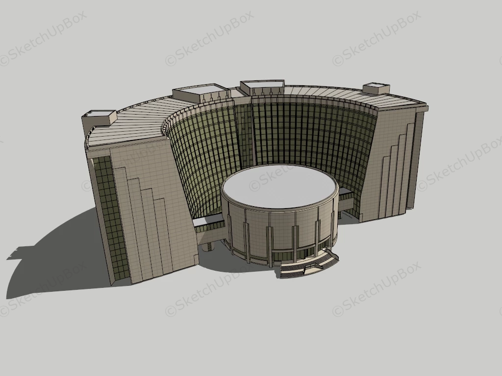 People's Bank Of China sketchup model preview - SketchupBox