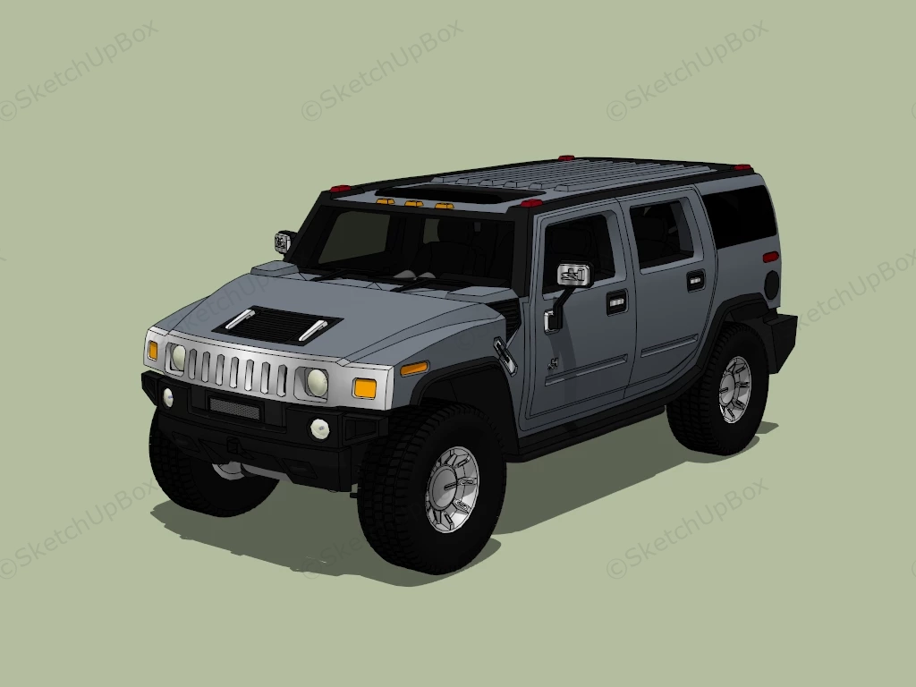 Hummer H2 Luxury Package sketchup model preview - SketchupBox