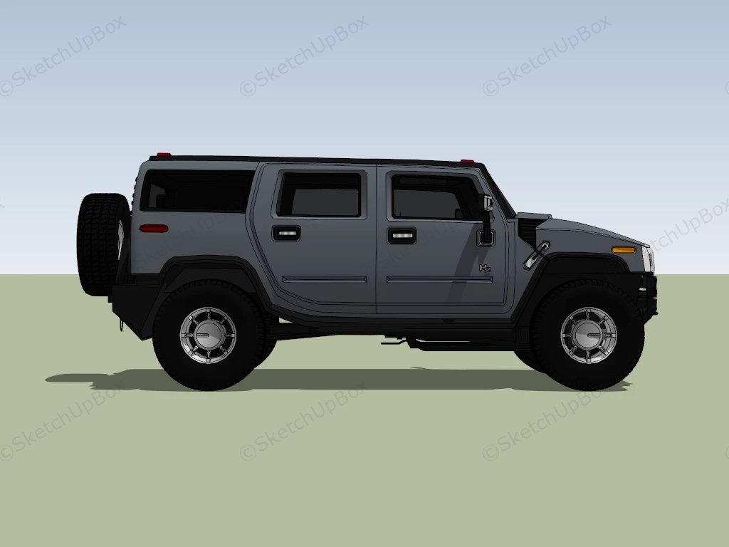 Hummer H2 Luxury Package sketchup model preview - SketchupBox