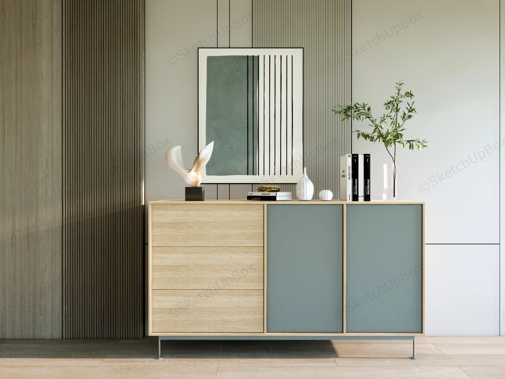 Modern Entryway Cabinet sketchup model preview - SketchupBox