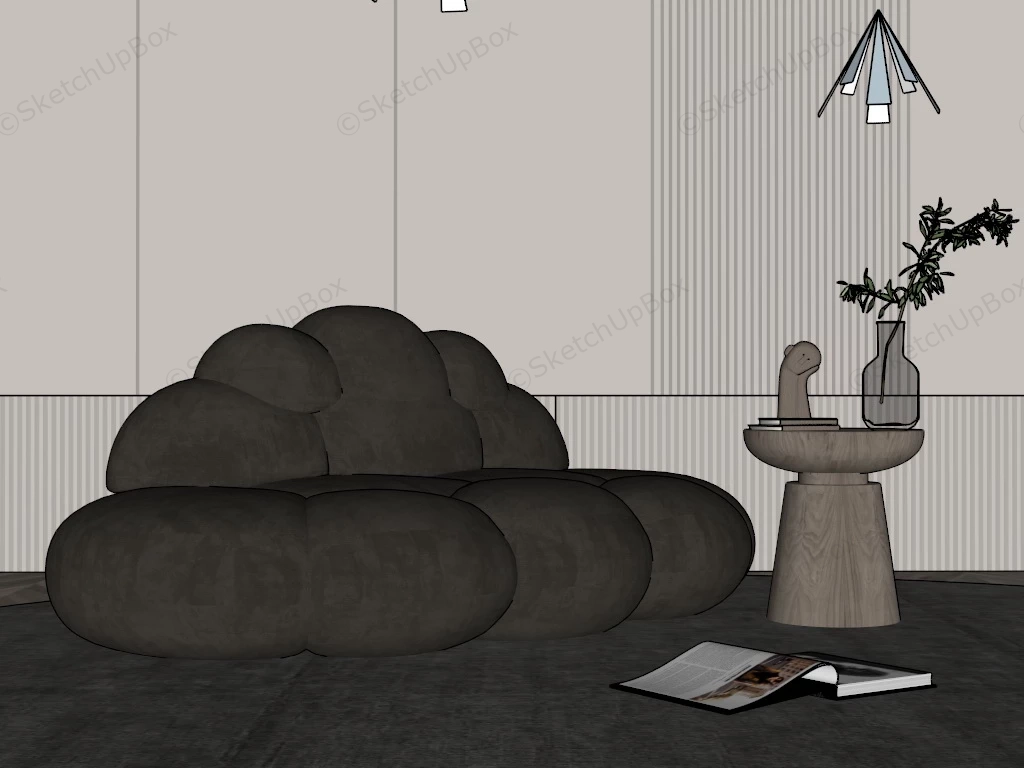 Bread Sofa And Table sketchup model preview - SketchupBox