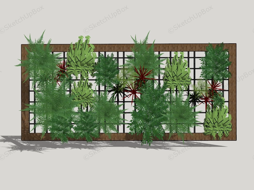 Green Wall Panel sketchup model preview - SketchupBox