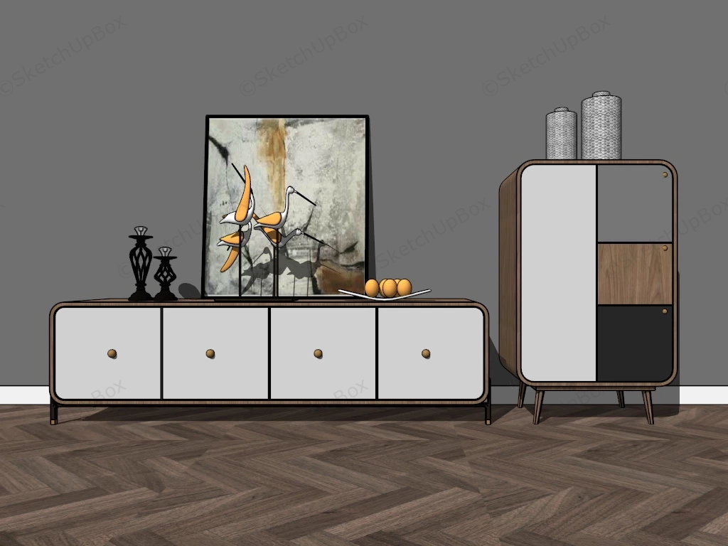 Modern Sideboard And Dresser sketchup model preview - SketchupBox