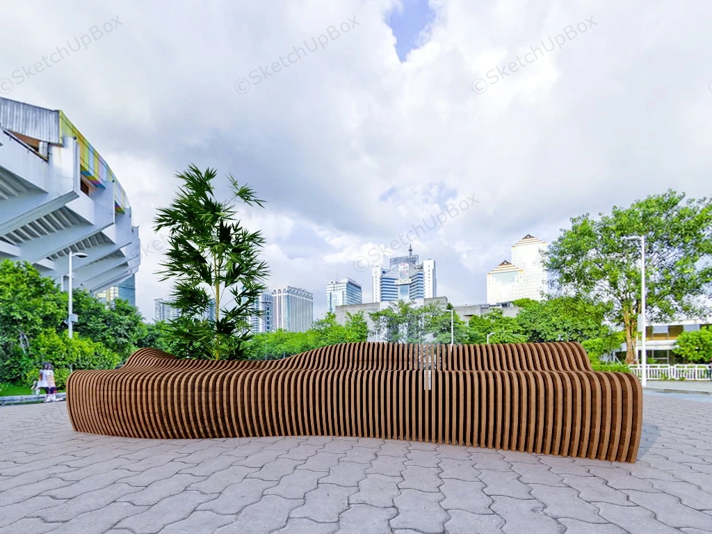 Urban Bench Design sketchup model preview - SketchupBox