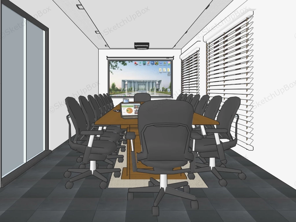 Meeting Room Interior Design sketchup model preview - SketchupBox
