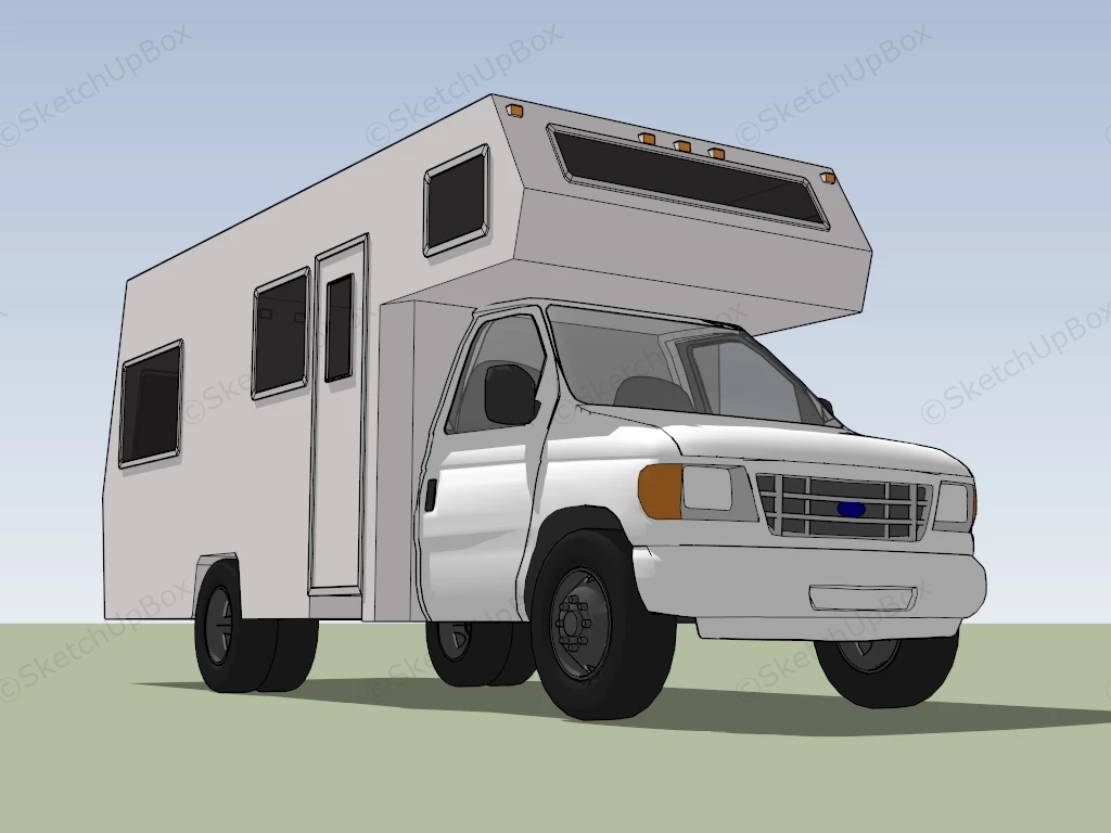 Modern Camper Van sketchup model preview - SketchupBox