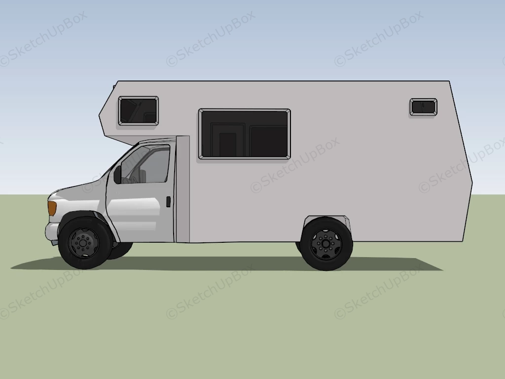 Modern Camper Van sketchup model preview - SketchupBox