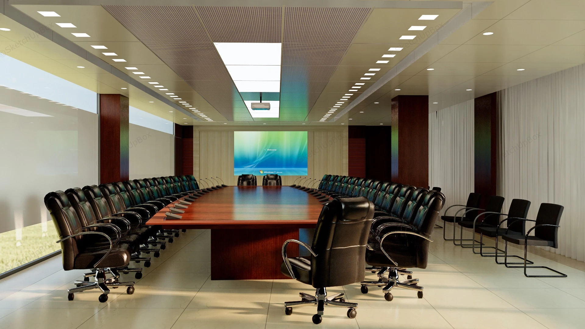 Big Conference Room sketchup model preview - SketchupBox