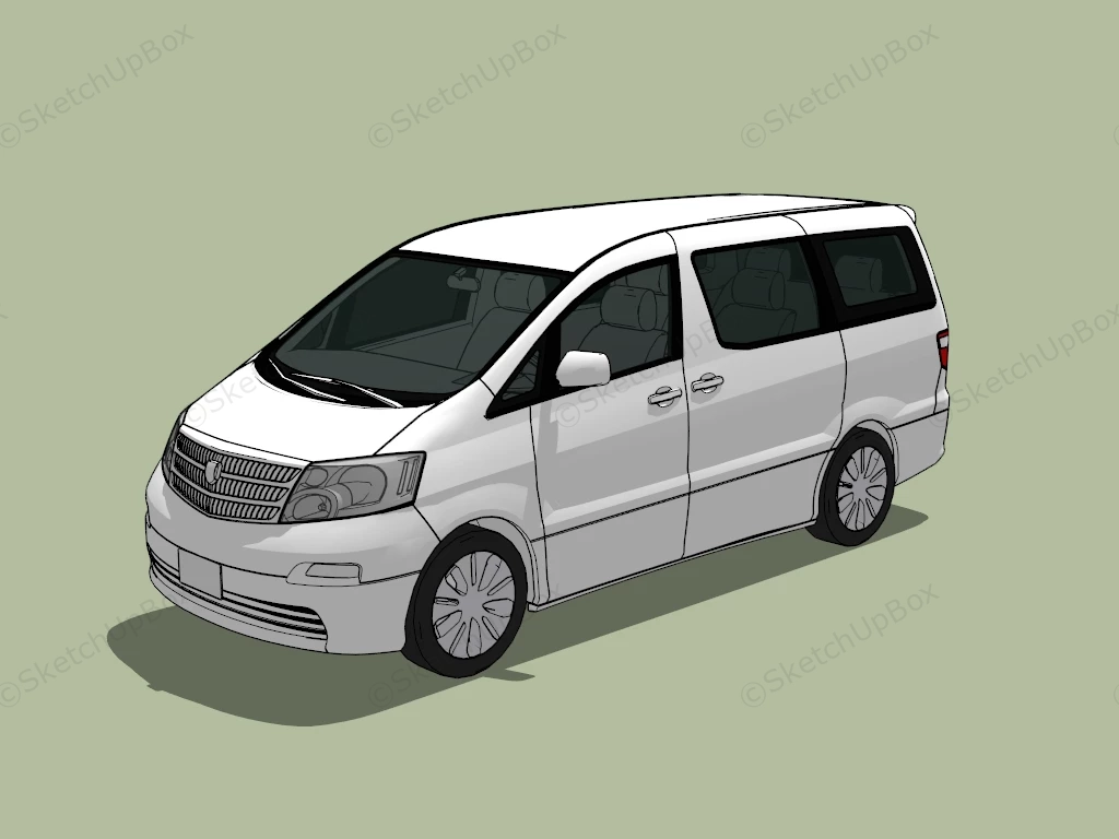 Toyota Alphard sketchup model preview - SketchupBox