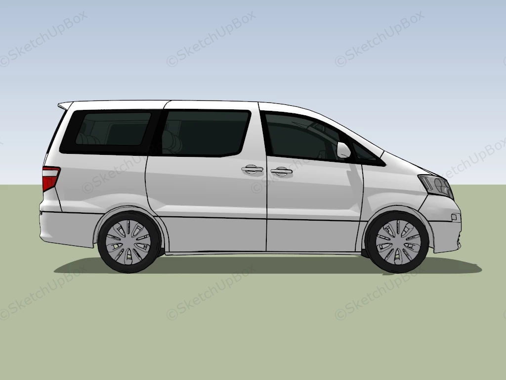 Toyota Alphard sketchup model preview - SketchupBox