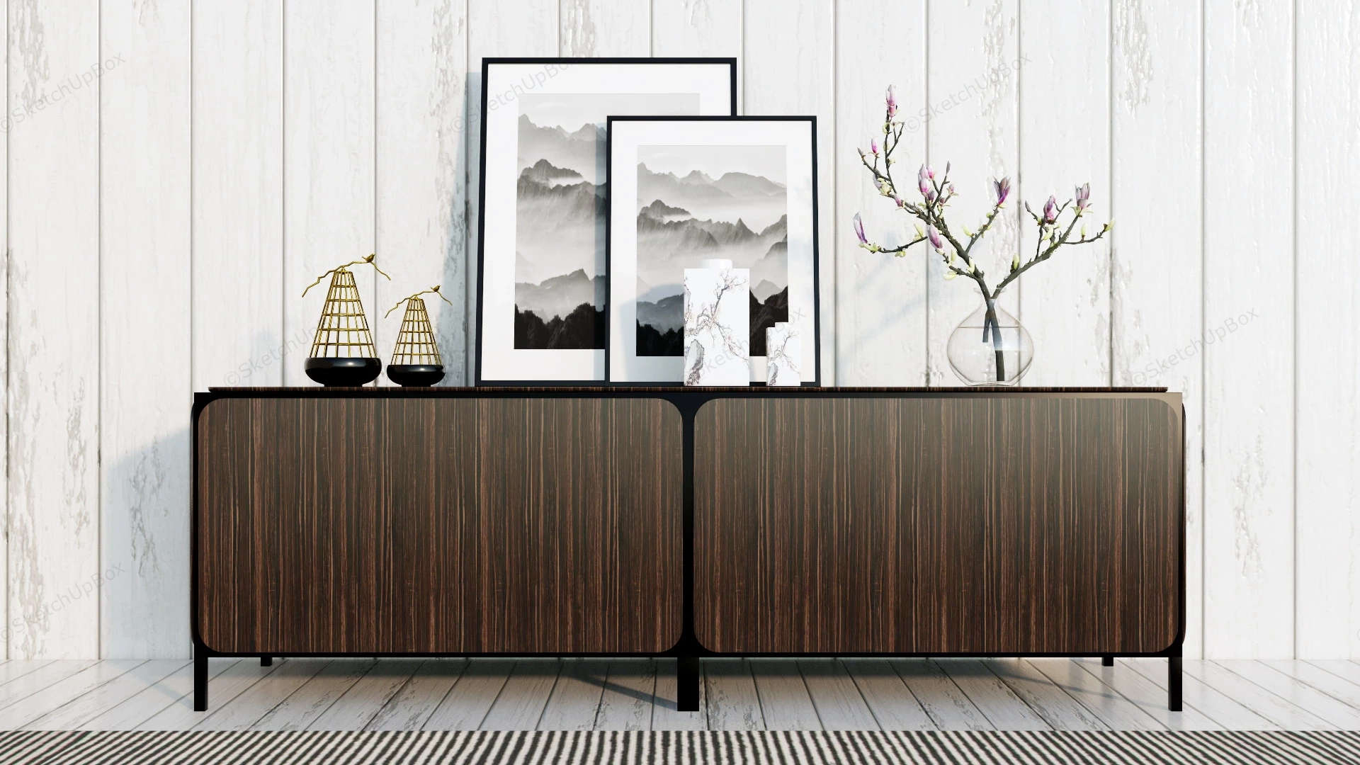 Living Room Sideboard sketchup model preview - SketchupBox