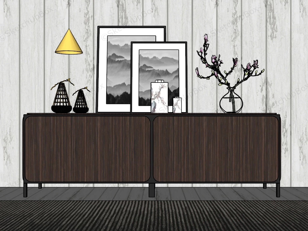 Living Room Sideboard sketchup model preview - SketchupBox