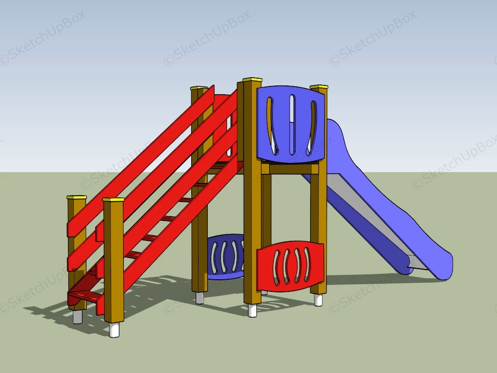 Kids Playground Slide sketchup model preview - SketchupBox