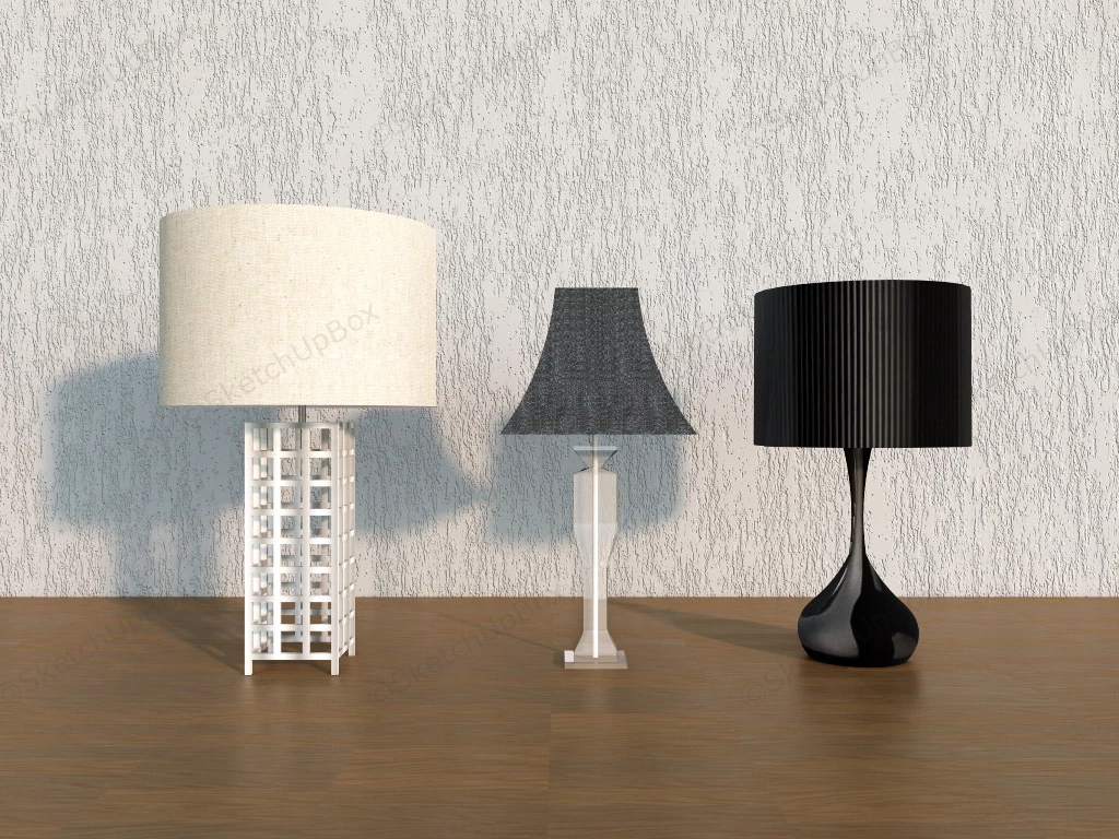 Modern Table Lamps sketchup model preview - SketchupBox