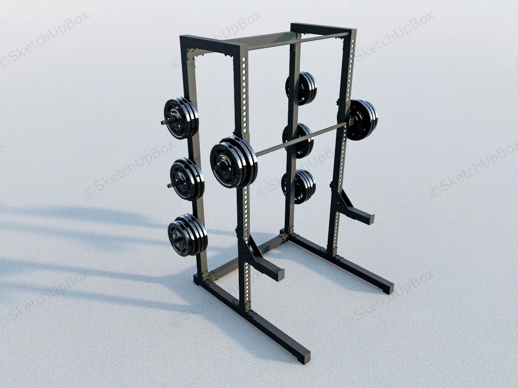 Power Rack sketchup model preview - SketchupBox