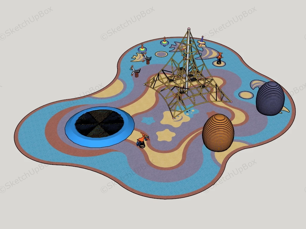 DayCare Playground Equipment sketchup model preview - SketchupBox