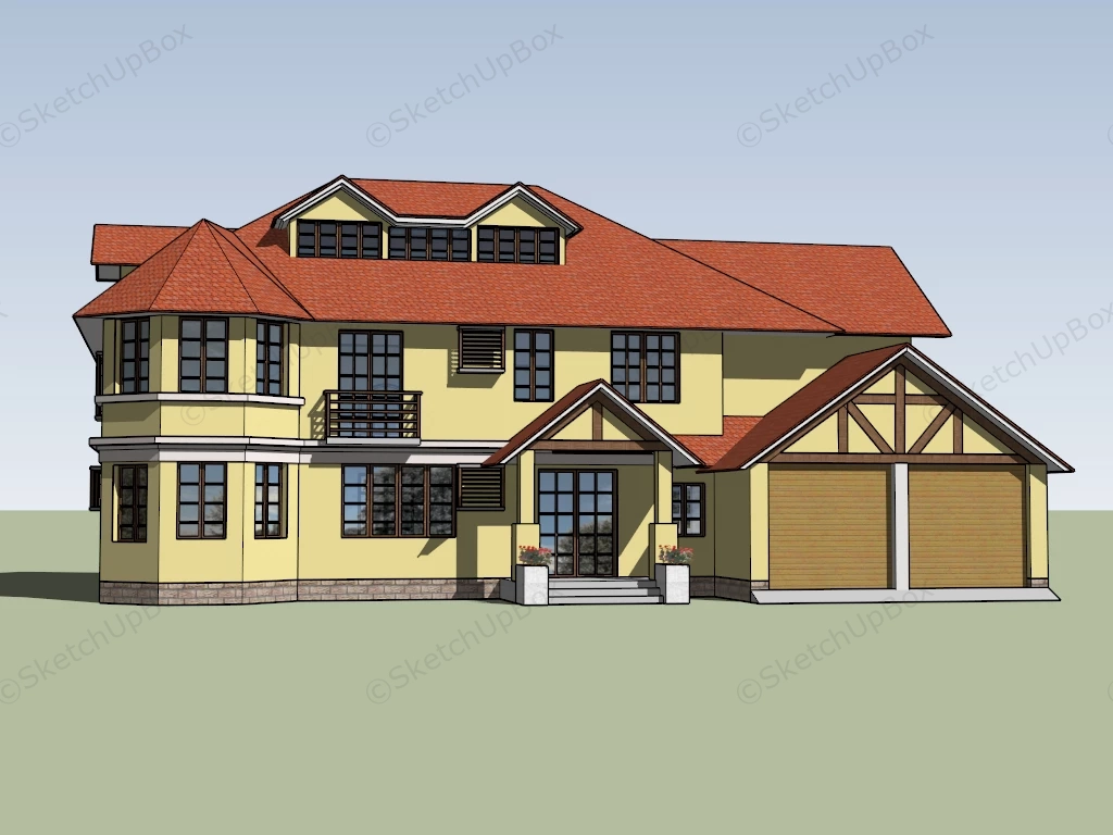 Folk Victorian House sketchup model preview - SketchupBox