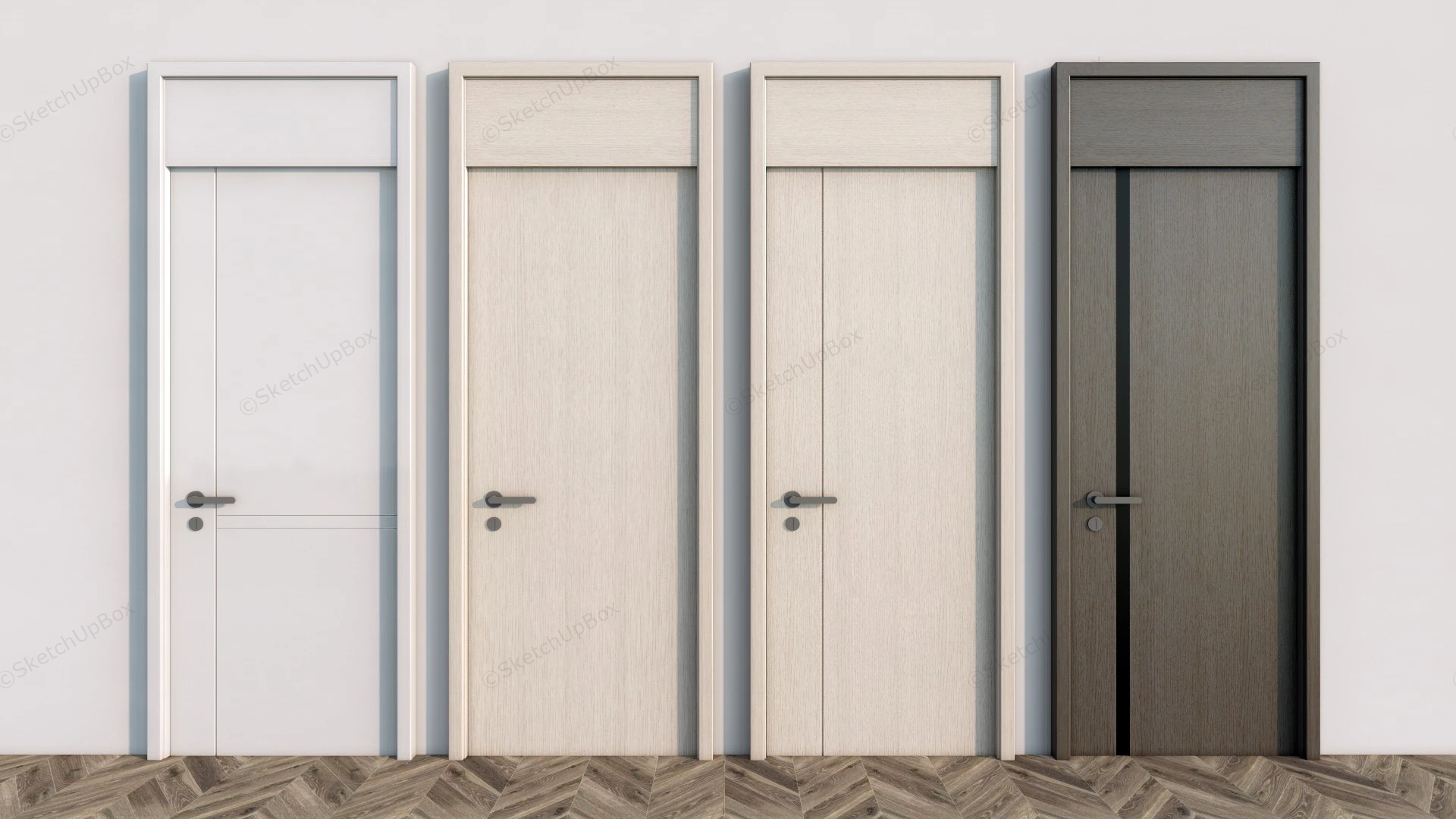 Modern Interior Doors sketchup model preview - SketchupBox