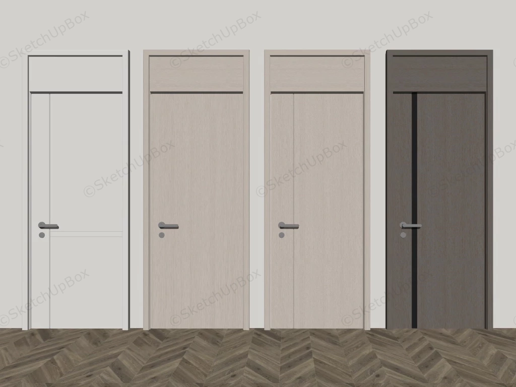 Modern Interior Doors sketchup model preview - SketchupBox