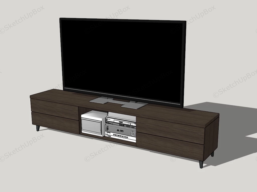 Modern Tv Console sketchup model preview - SketchupBox
