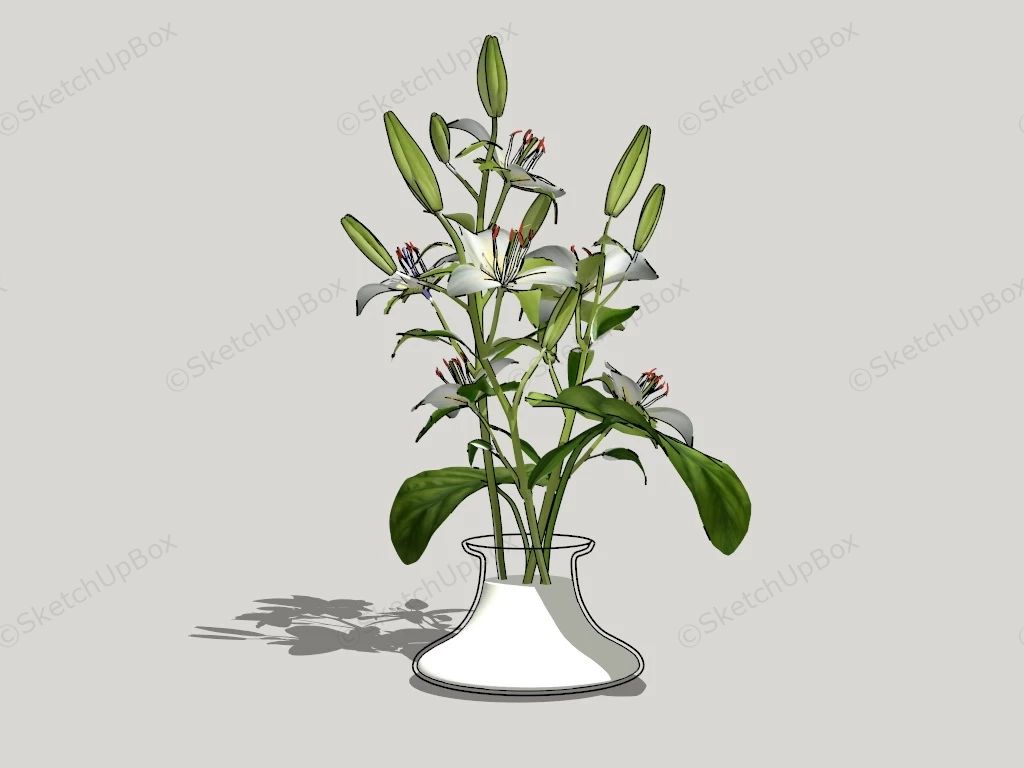 Flower Arrangement In Vase sketchup model preview - SketchupBox