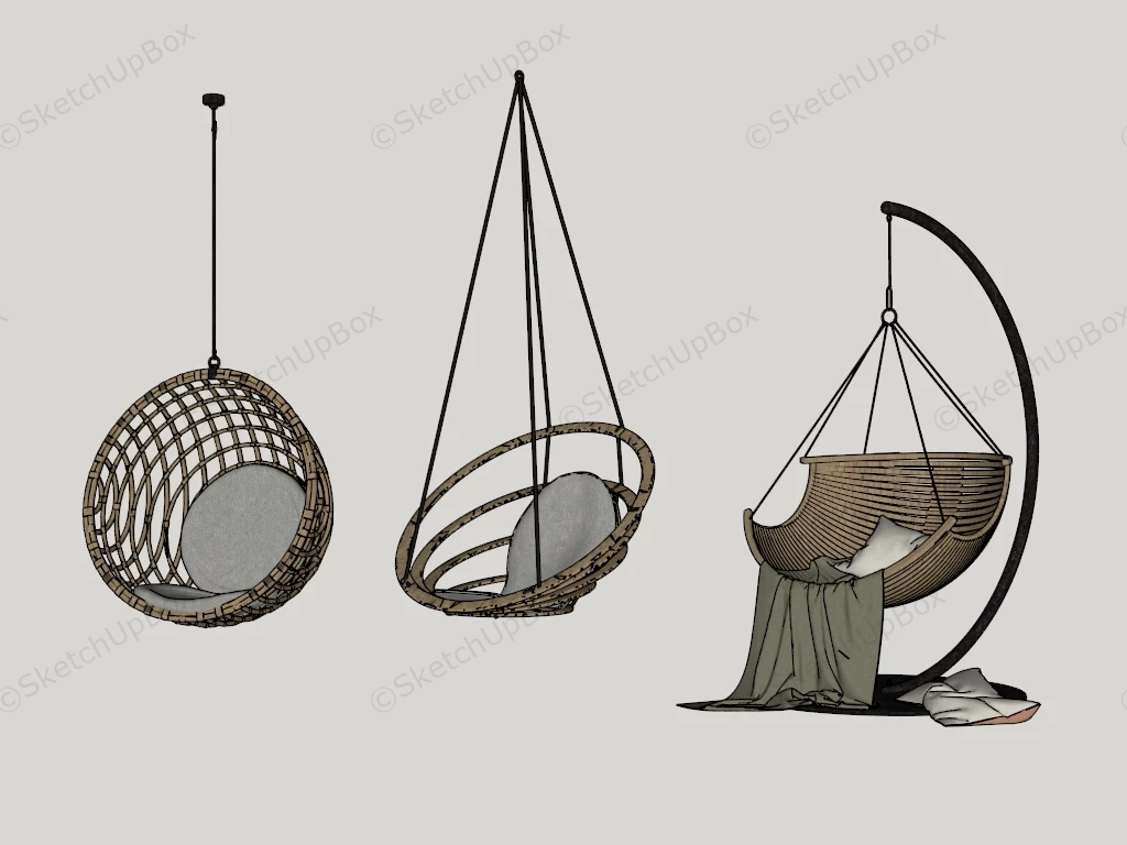 Hanging Chairs sketchup model preview - SketchupBox