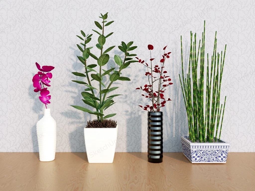 Desktop Plants sketchup model preview - SketchupBox